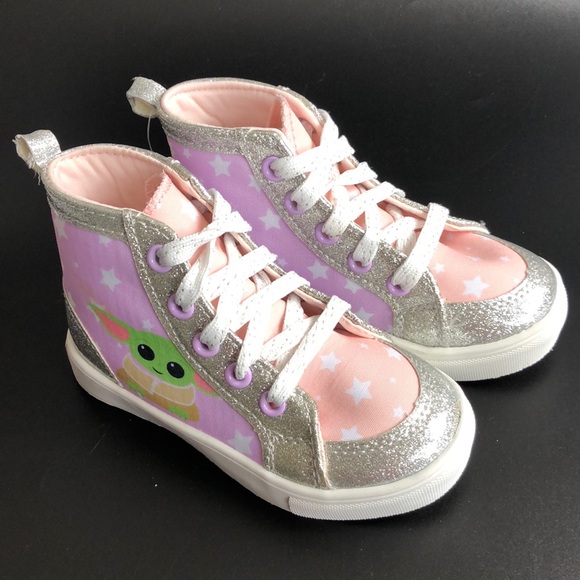 Star Wars Grogu The Child Wars Toddler Girls Hightop Sneakers - Picture 2 of 9